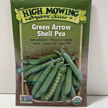 Organic Green Arrow Shell Pea Seeds